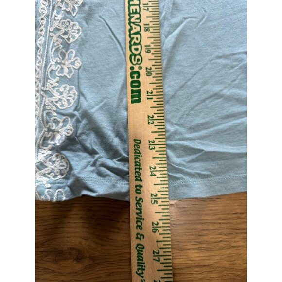 J. Jill Women Embroidered Popover Tunic Size XL 3/4 Sleeve V Neck Lightweight - Picture 4 of 11